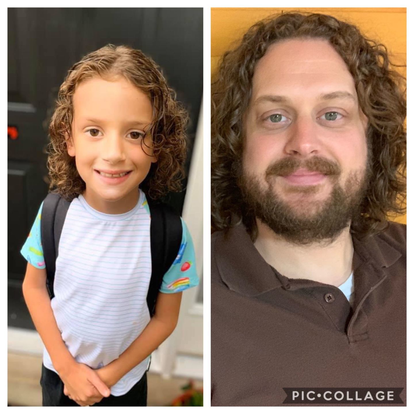 Curly just like daddy